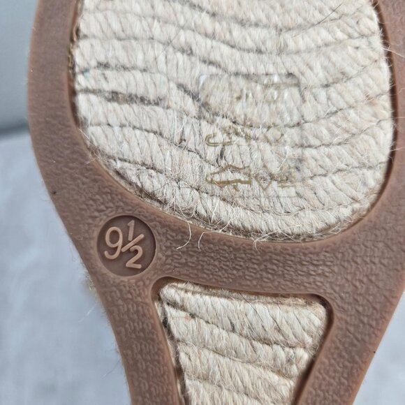 J. Crew Espadrille Wedge Pumps Tan Minimalist Platform Preppyt Slip On Shoes 9.5 - Picture 9 of 13